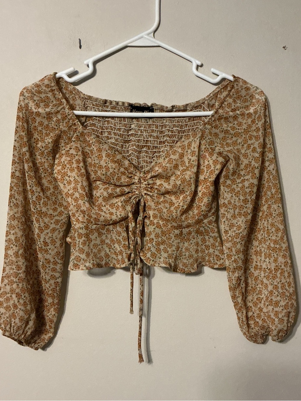 Endless Blu Orange Floral Crop